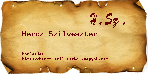 Hercz Szilveszter névjegykártya